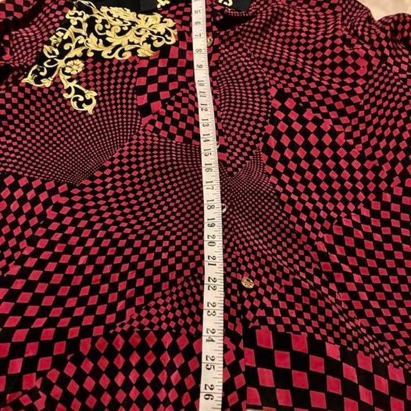 VINTAGE Italian designer Fausta Cinquini 1980s patterned silk blouse - Picture 4 of 8